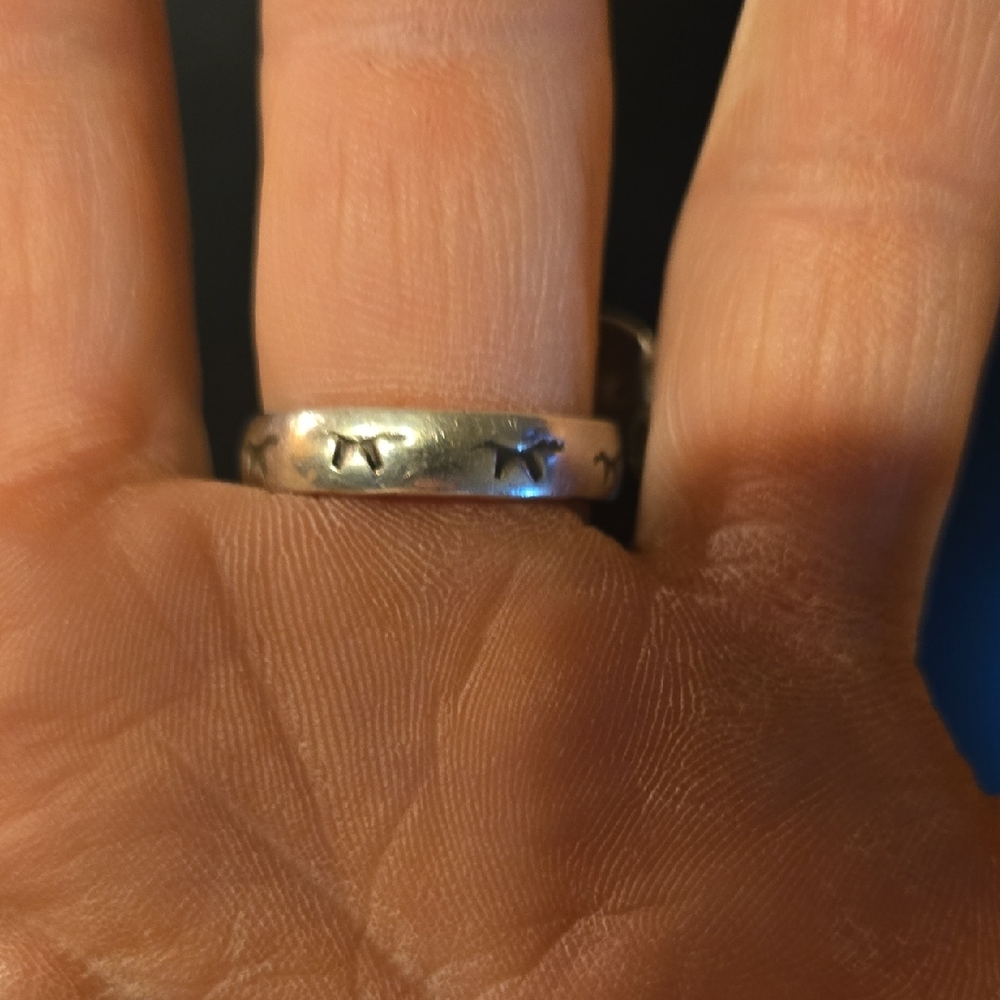 Turquoise Silver Statement Ring - image 2